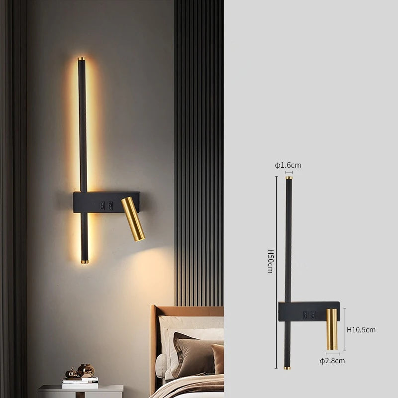 Wall lamp Nordic modern creative led simple living room sofa background