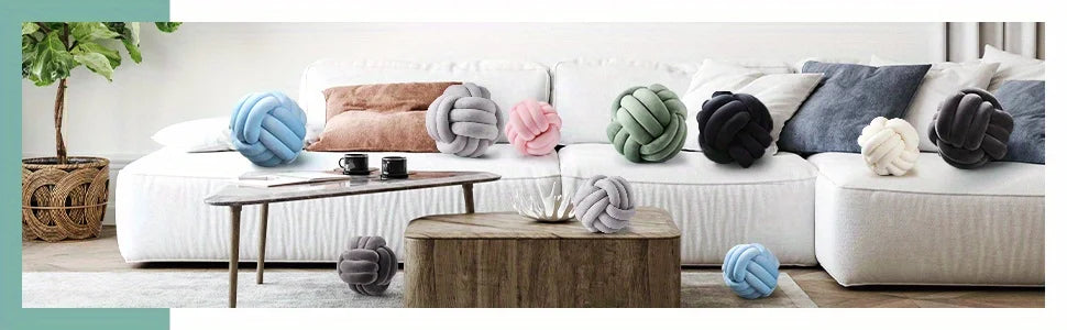 1pc Knot Pillow Ball Round Throw Pillow Home Decor Cushion Decorative