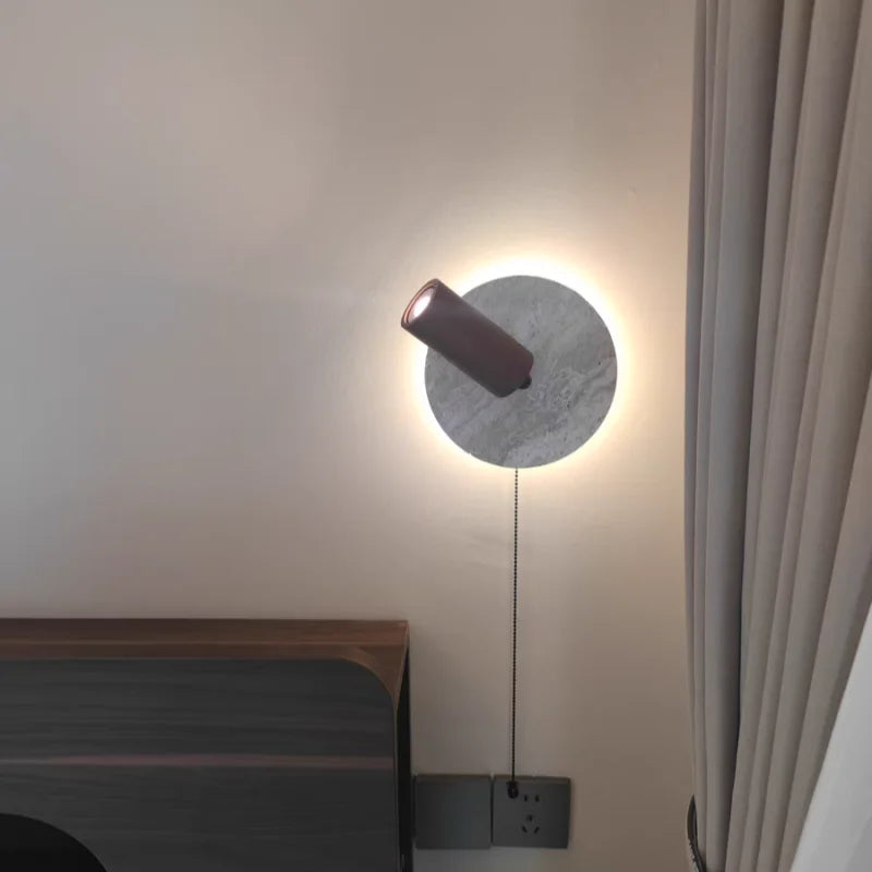 Wood Pull Chain Wall Sconce