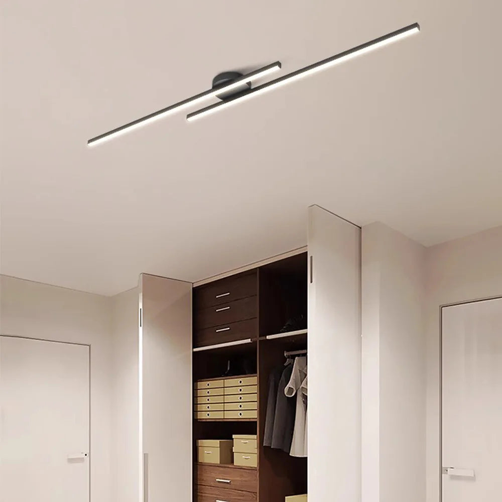 Long Aluminium LED Ceiling Light Modern Creative Design Ceiling Lamp