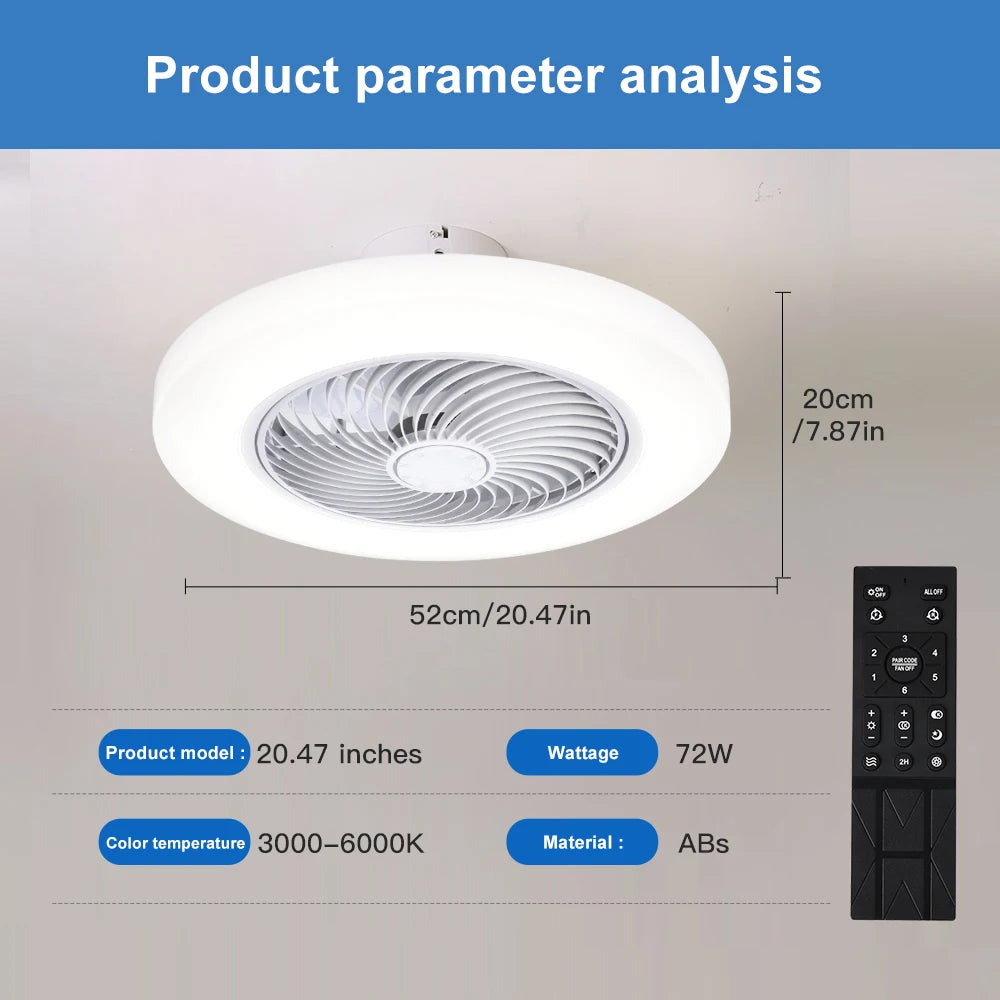 Smart Remote Ceiling Fan Light