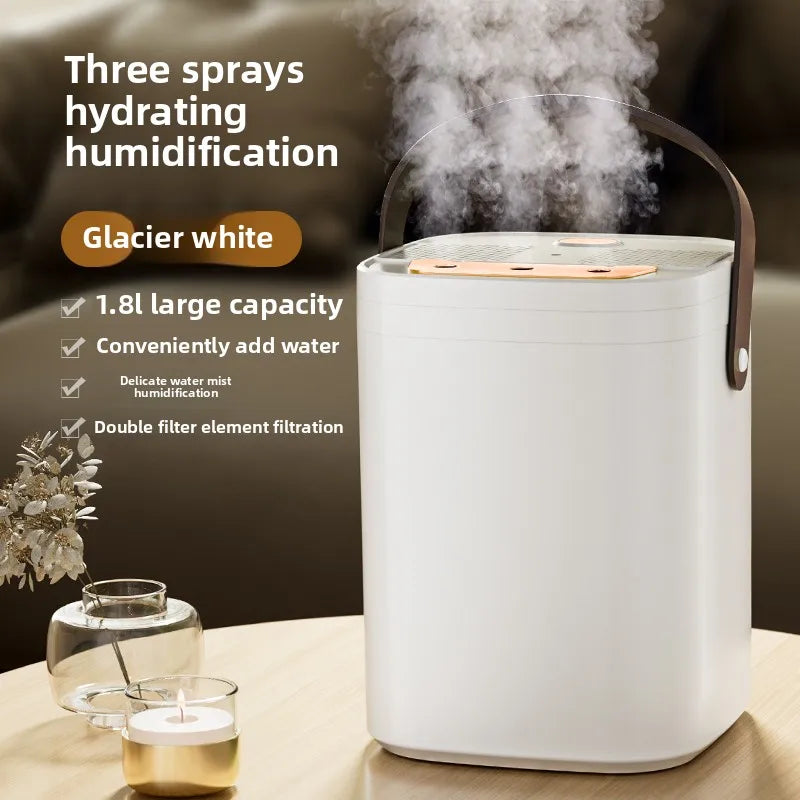 Three nozzle night light humidifier 1.8L large capacity dual filter