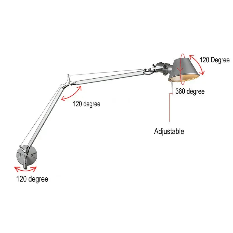 Modern LED Wall Lamp Telescopic Swing Arm E27 Living Room Sconce