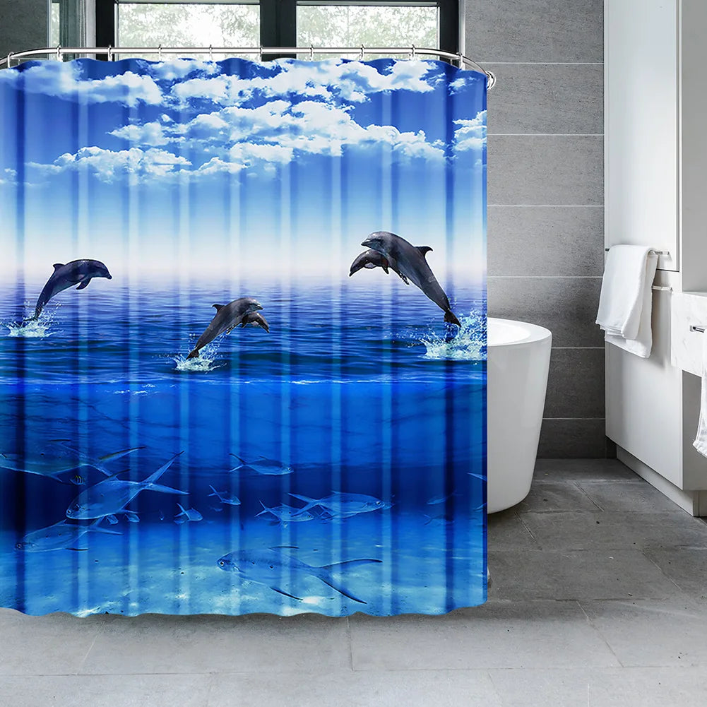 Dolphin Ocean Shower Curtain