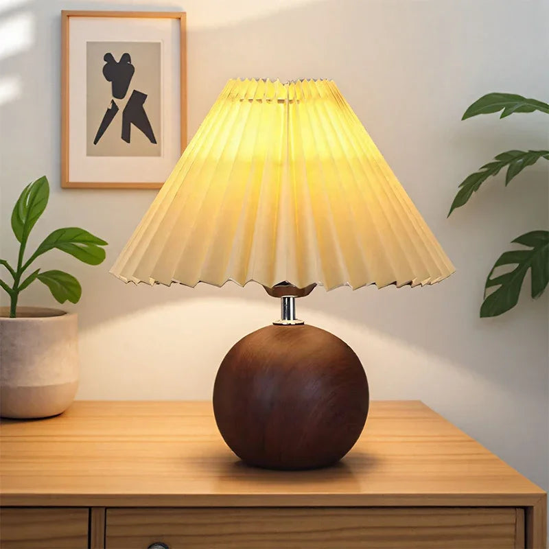 Nordic Pleated Fabric LED Table Lamp