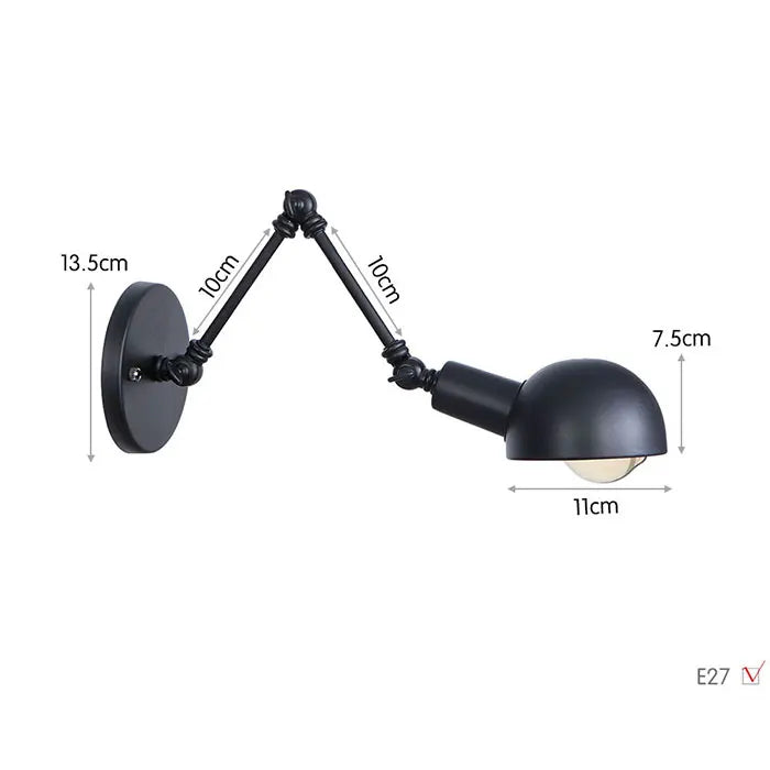 Loft Industrial adjustable long swing arm Wall lamp Fixture Vintage