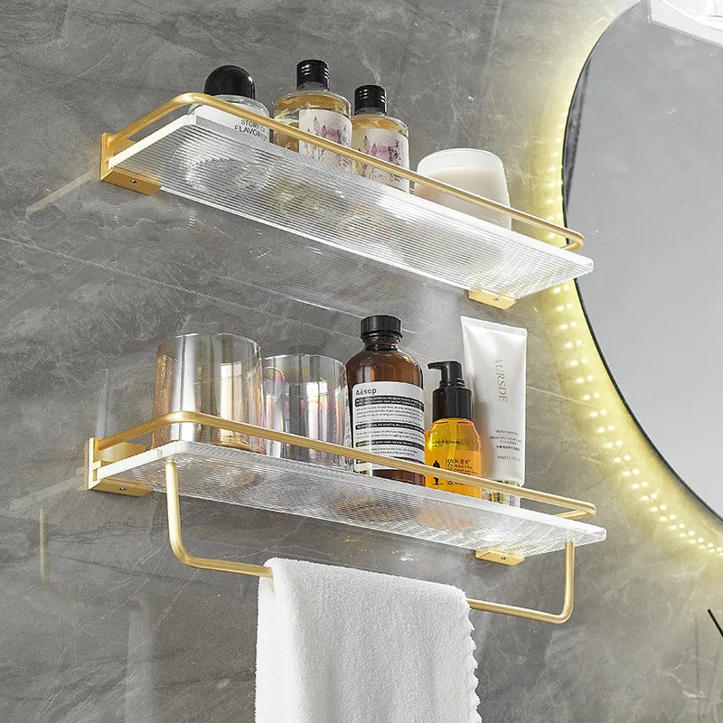 Punch-free Acrylic Bathroom Shelf