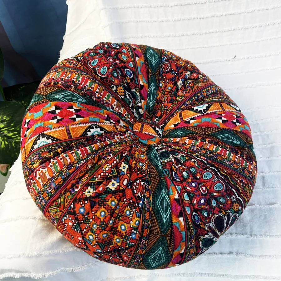 Floor Pillow Round Large Pillow Seating Meditation Pillow Inserts Bohemian Cushion Mandala Circle Cushion for Indoor Outdoor