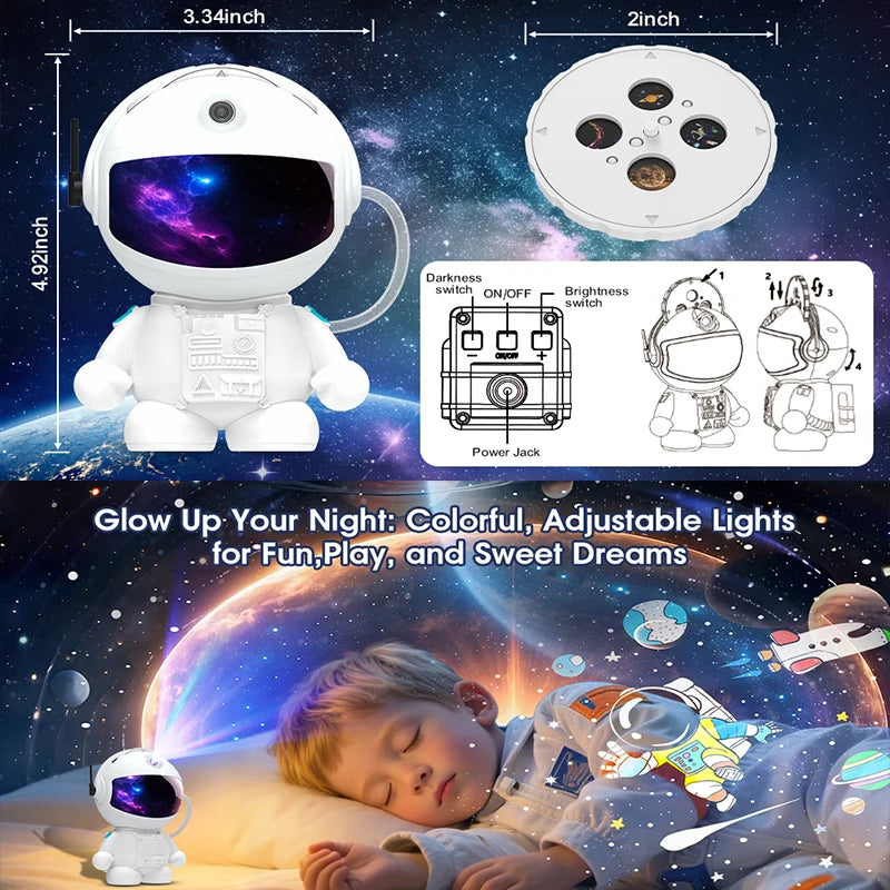 Astronaut Galaxy Projector Night Light