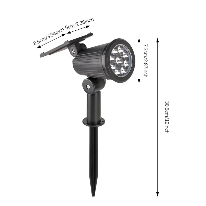 Adjustable Solar Garden Spotlight