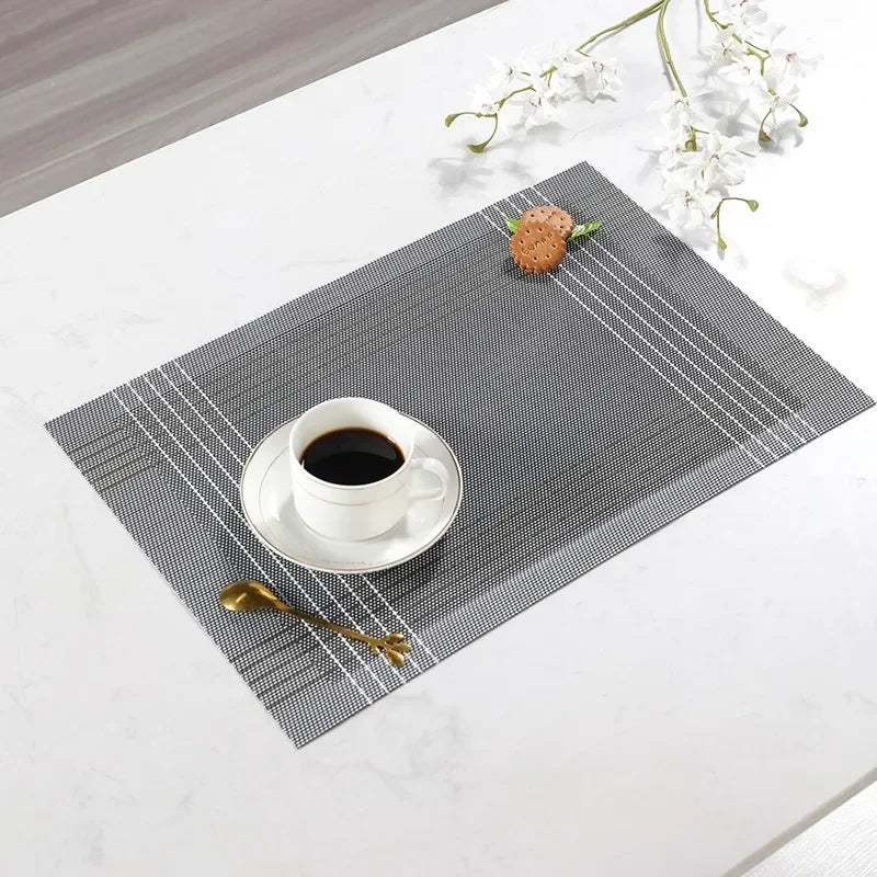 Washable Vinyl Woven Placemat Set