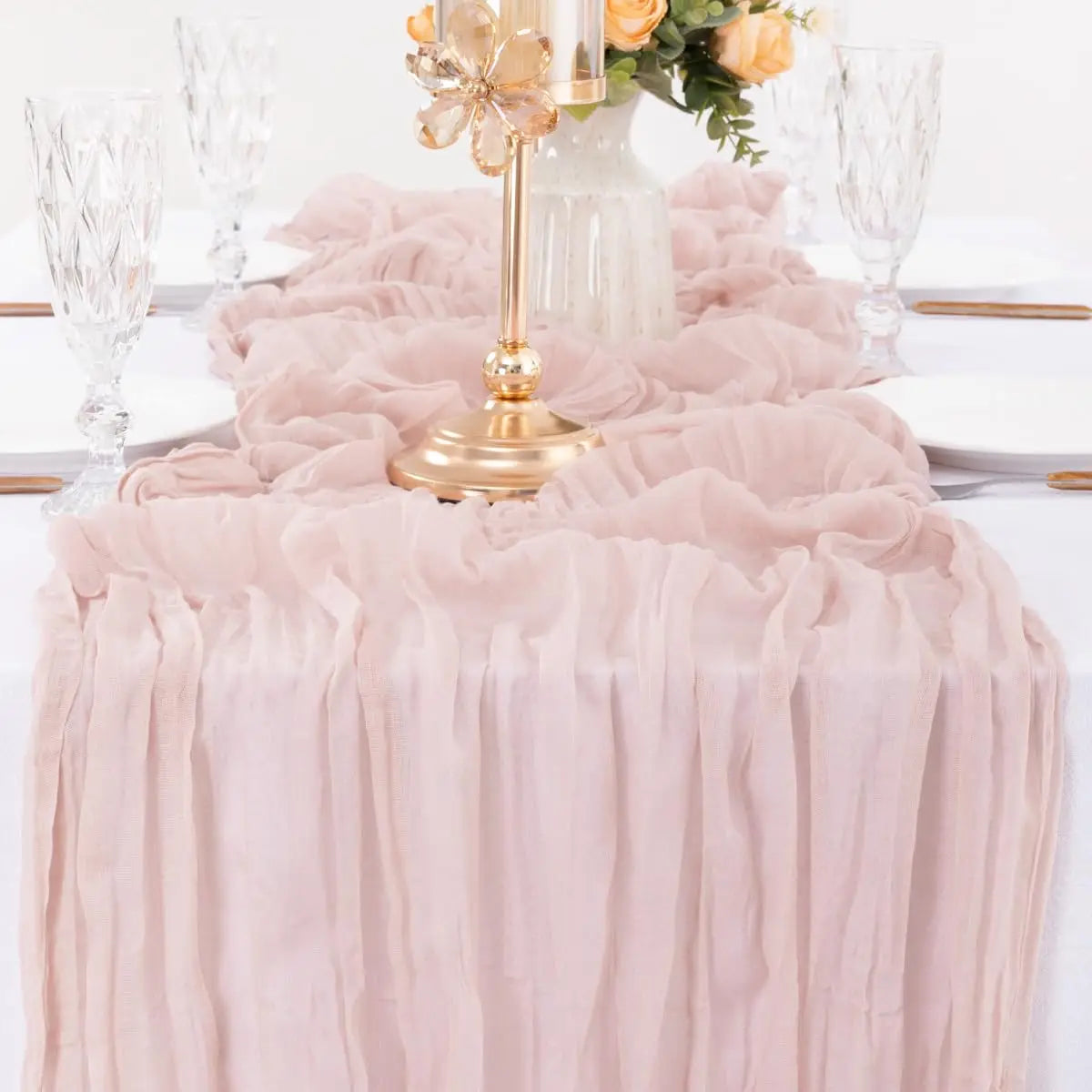 Gauze Cheesecloth Table Runners Set of 6