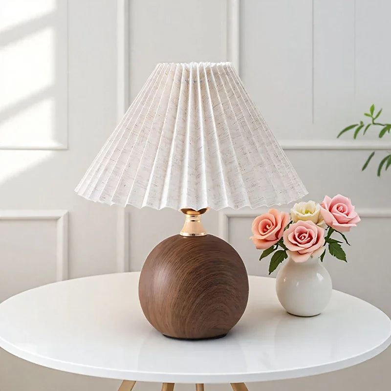 Nordic Pleated Fabric LED Table Lamp