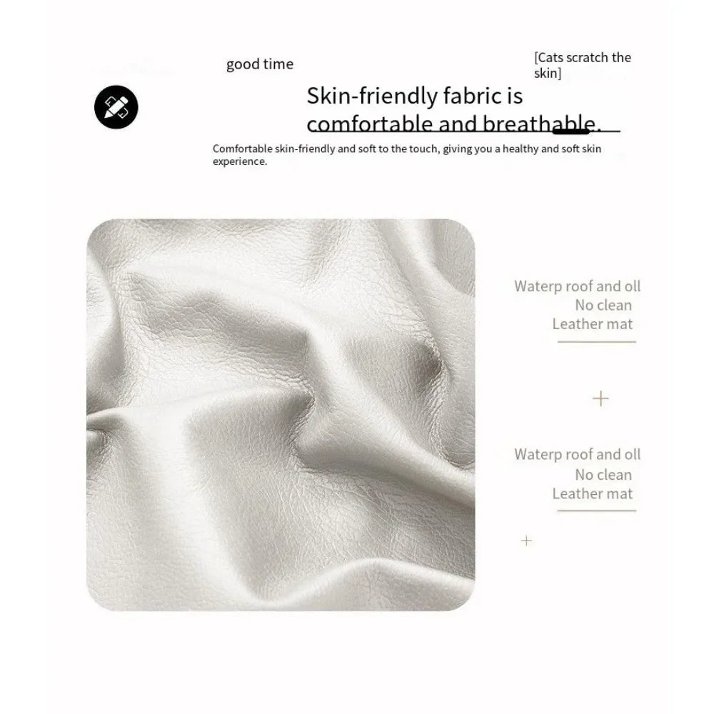 Round Leather Memory Foam Seat Pad