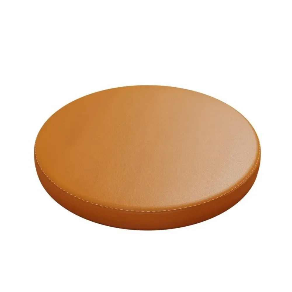 Round Leather Memory Foam Seat Pad
