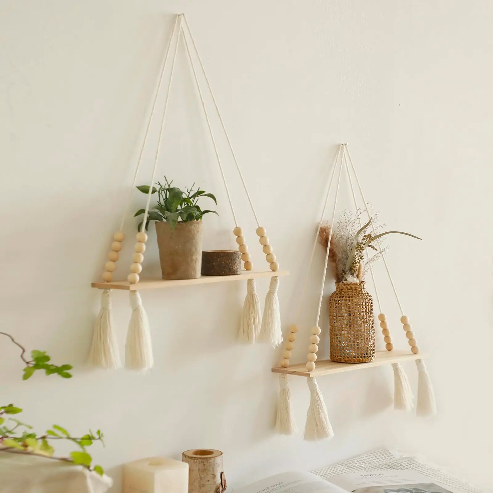 Macrame Wall Hanging Shelf