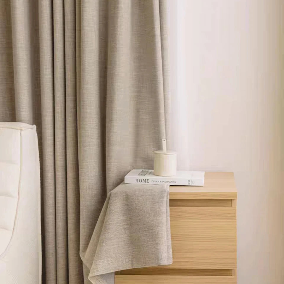 Linen Blackout Curtain Panel