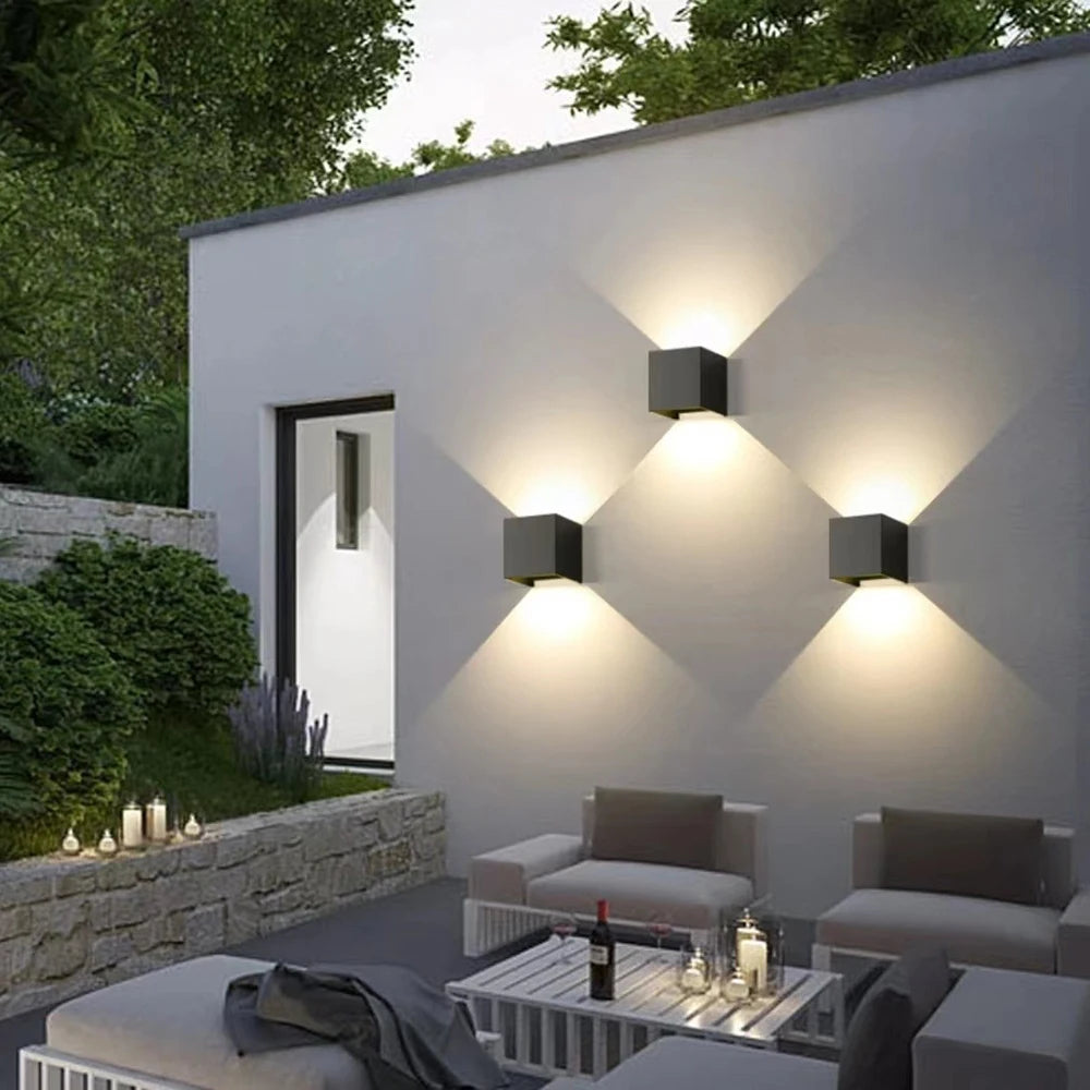 Modern Square Outdoor Wall Lamp