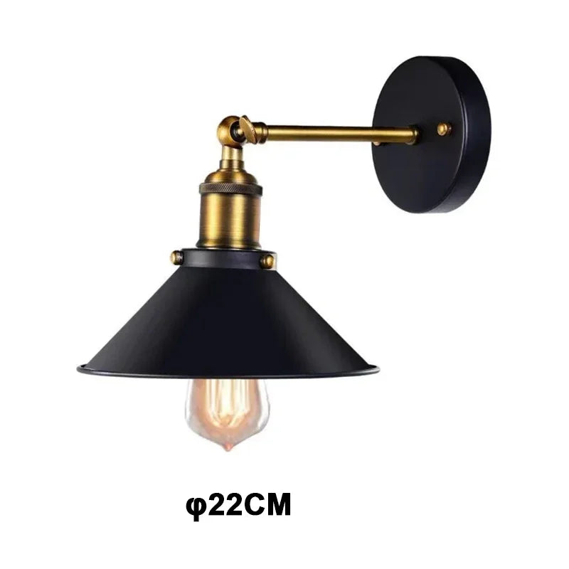 American Industrial Iron Wall Lamp