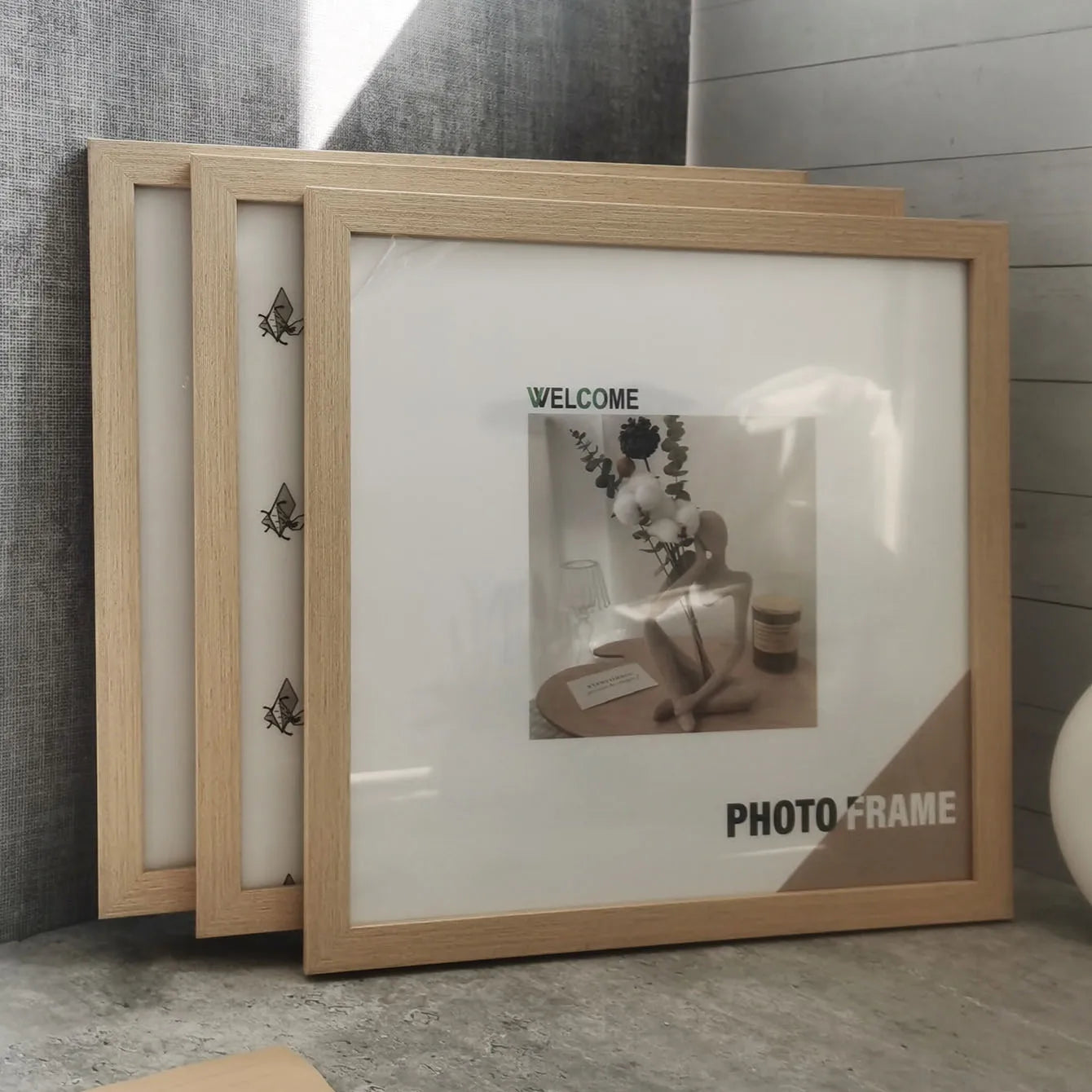 Wood Square Photo Frames For Wall Hanging or Desktop