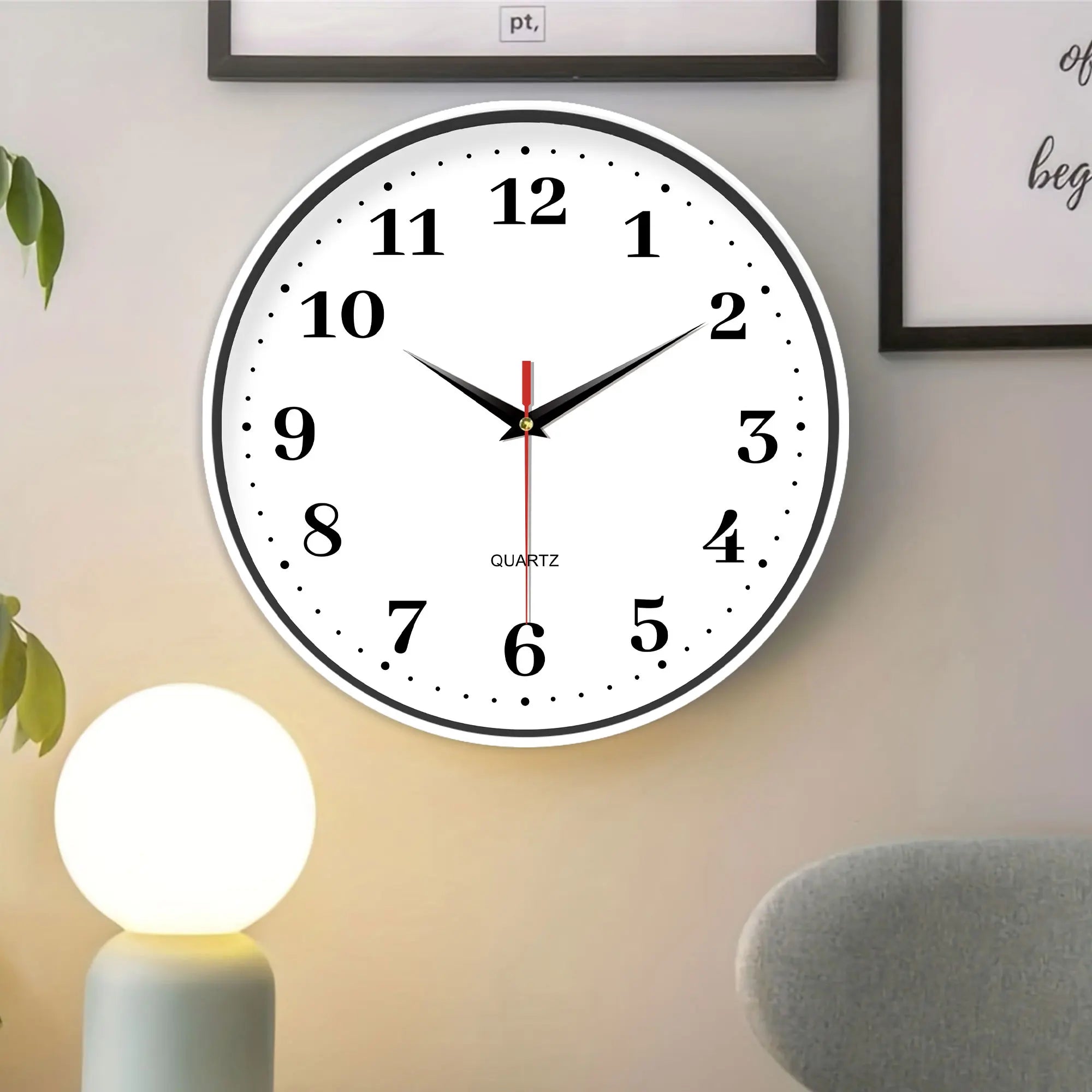 Minimalist White Wall Clock