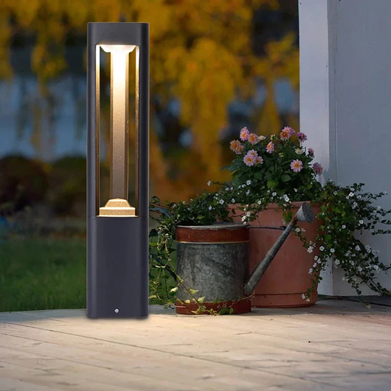 Outdoor LED Bollard Landscape Light Black Garden Pathway Lighting