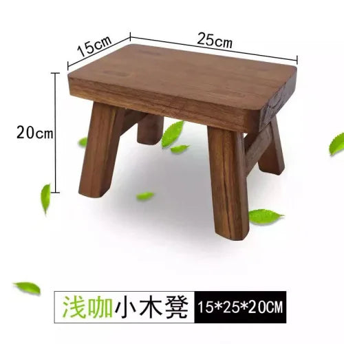 Custom Solid Wood Foot Stool, Square Bench