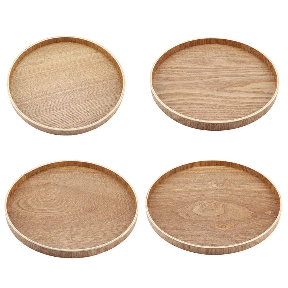Round Wooden Serving Tray
