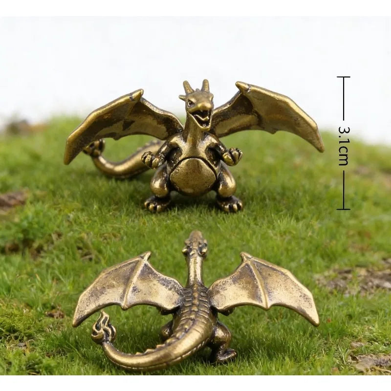 Brass Roaring Dragon Figurine