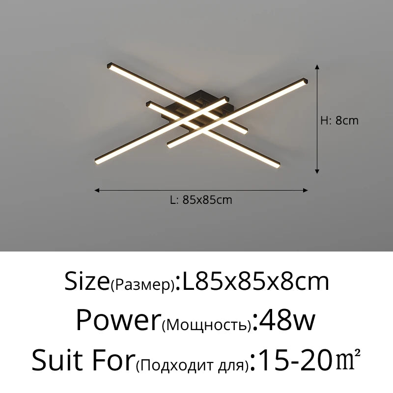 Geometric Black Ceiling Chandelier
