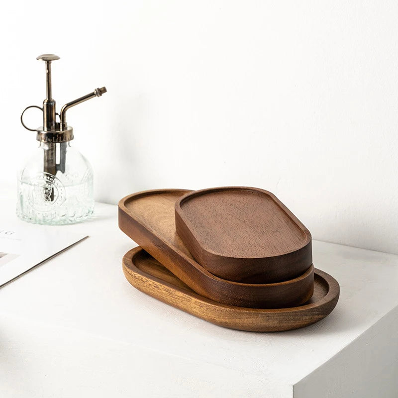 Wooden Serving Trays Oval Wood Tray Platters for Serving