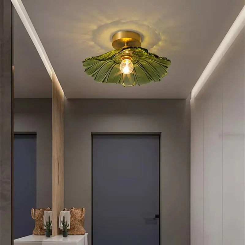Vintage Flower Glass Ceiling Light