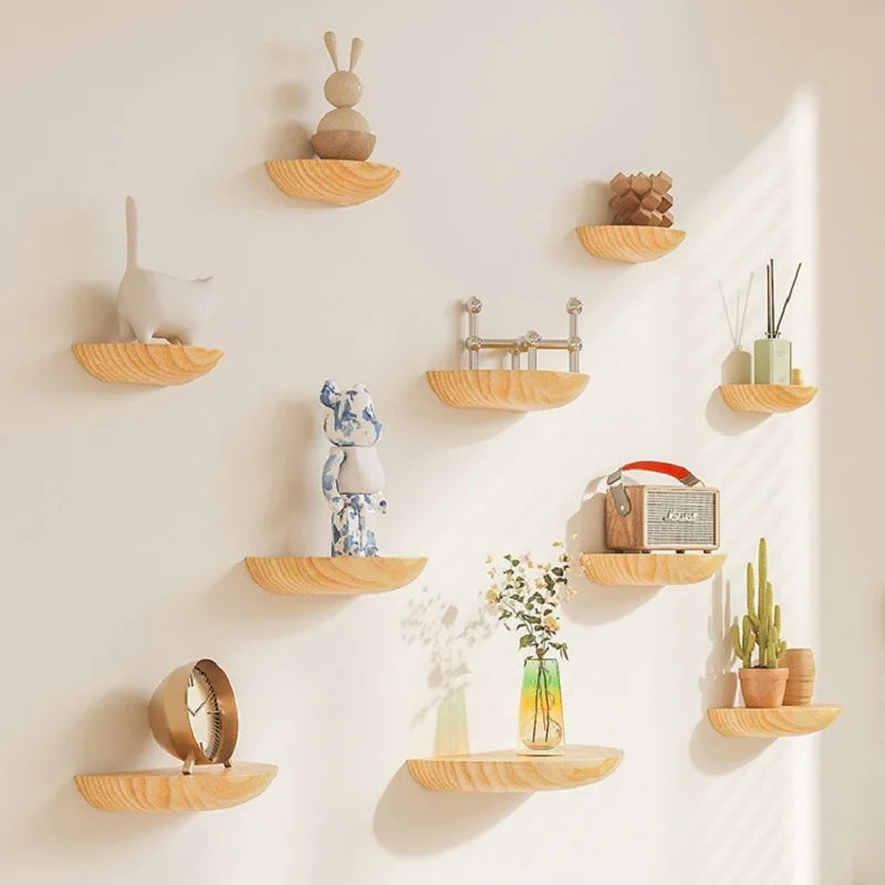 Half Round Floating Wall Shelf