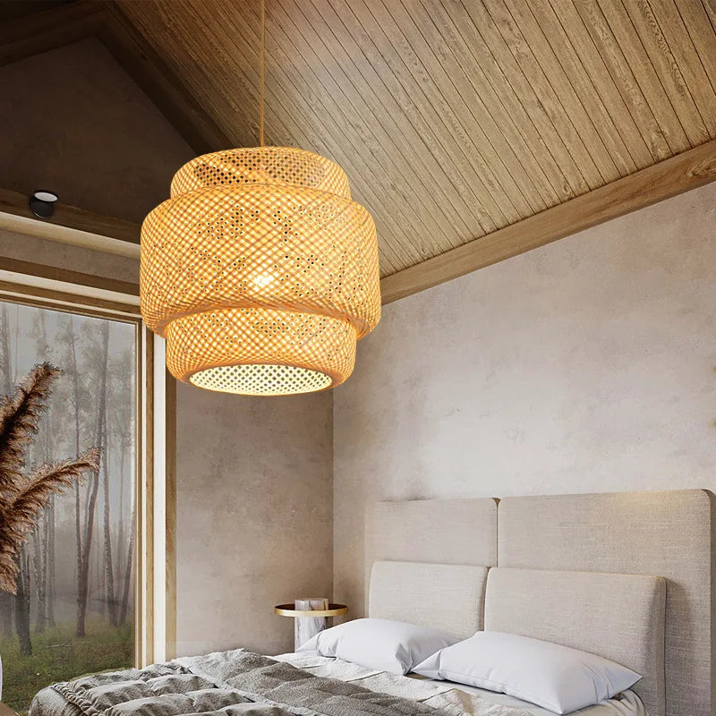 Hand Woven Bamboo Pendant Light