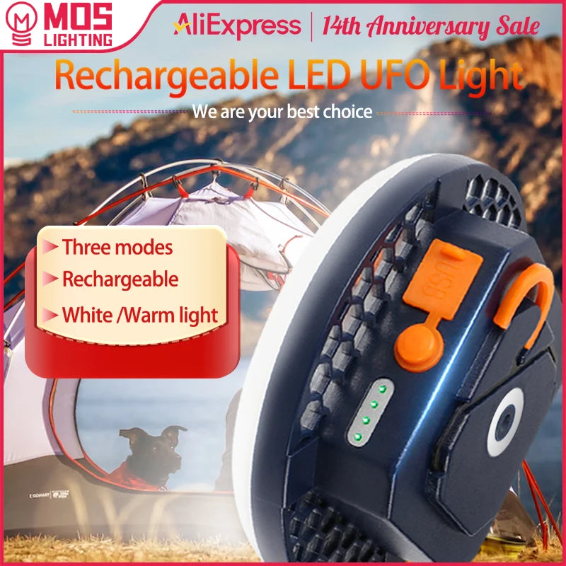 Tent Light Rechargeable Lantern Portable Emergency Night Market Light