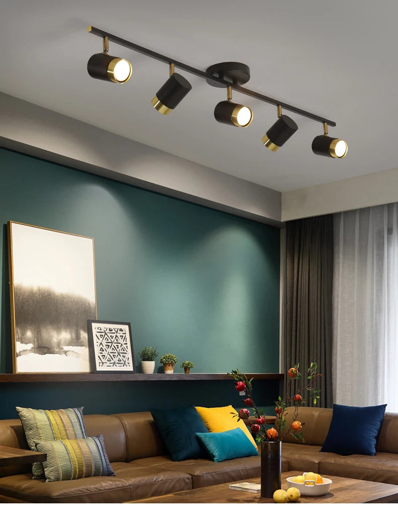 Long Linear LED Spotlight Chandelier