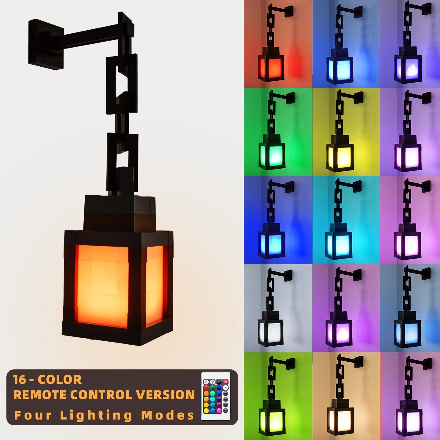 Pixel Style Night Light Lantern