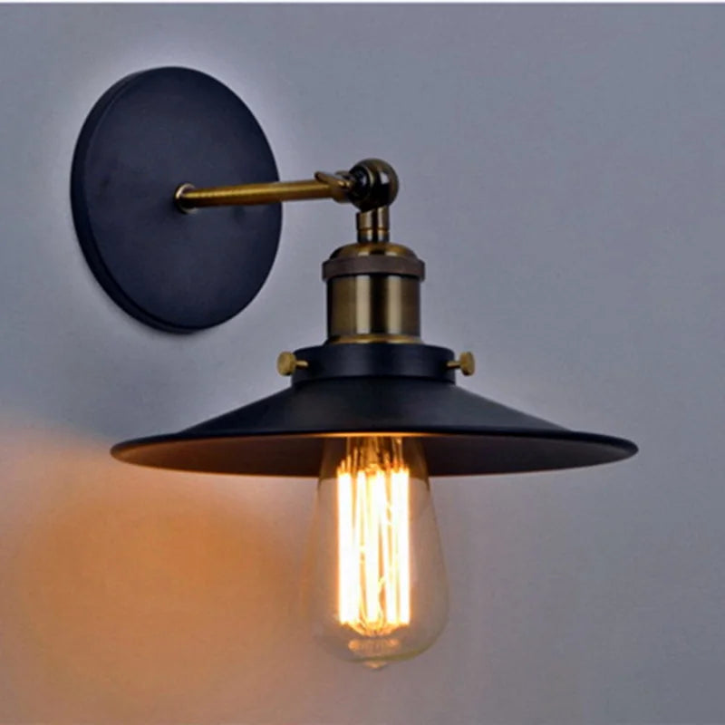 American Industrial Iron Wall Lamp