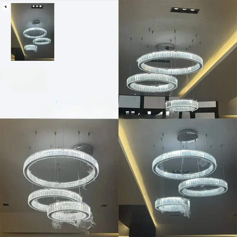 Modern Gold Luxury Crystal LED indoor Chandelier Bedroom Living Room