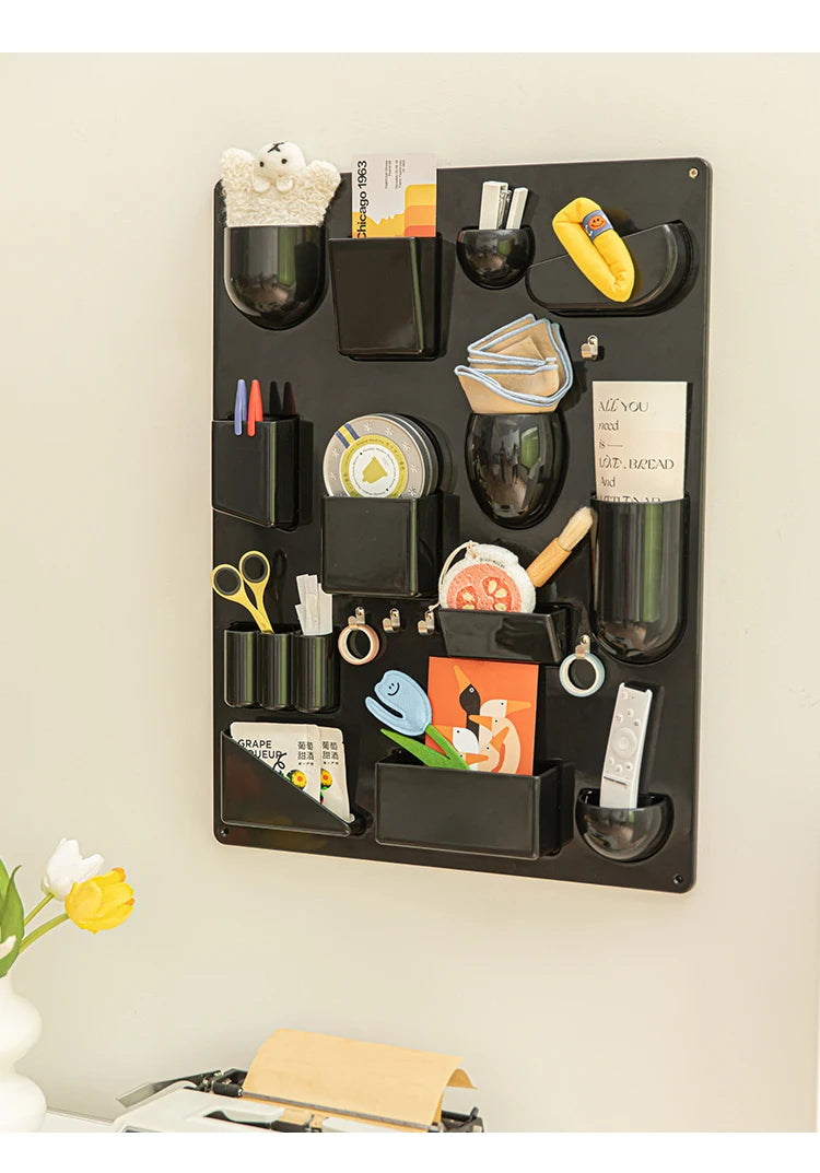 Wall Mounted Storage Rack with Hooks