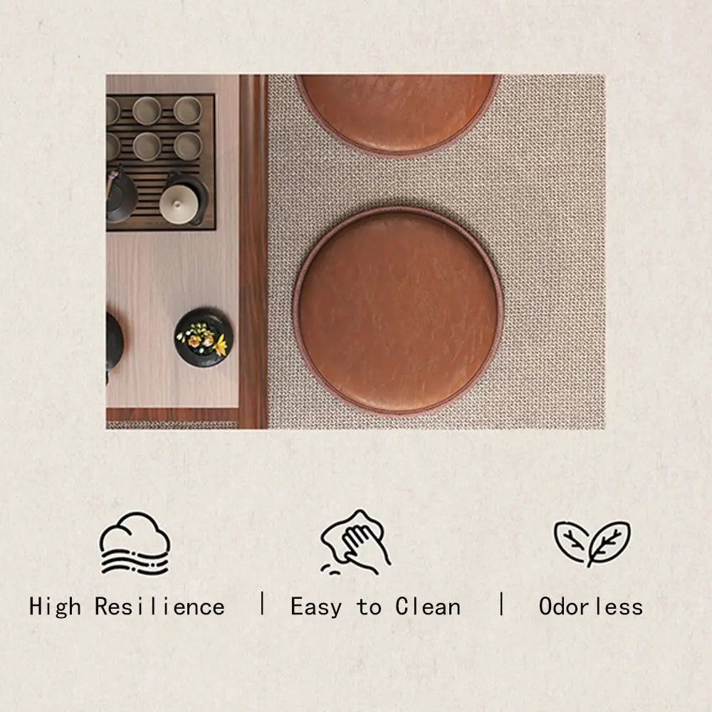 Round Waterproof Leather Seat Pad