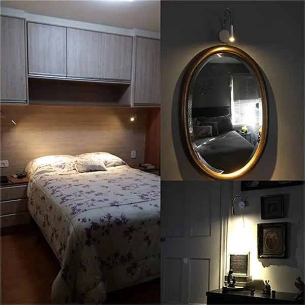 Long Gooseneck LED Bedside Wall Light