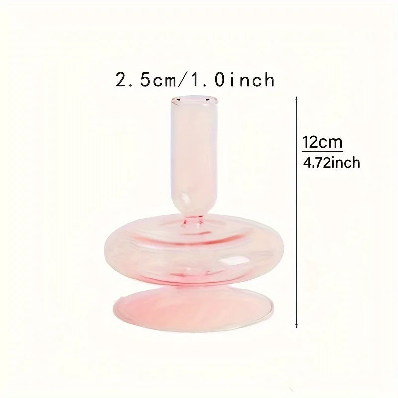 Nordic Glass Candle Holder Vase