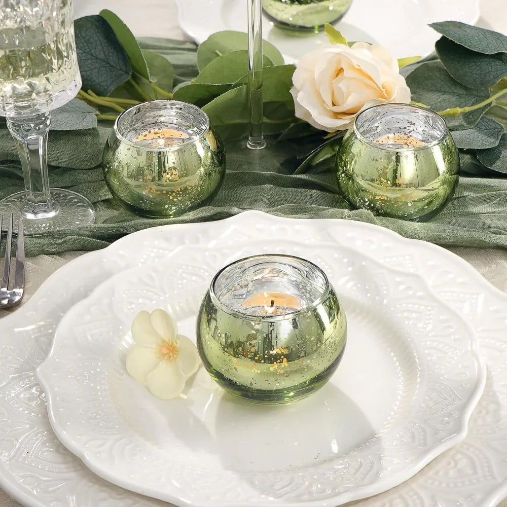 Mercury Glass Votive Candle Holders