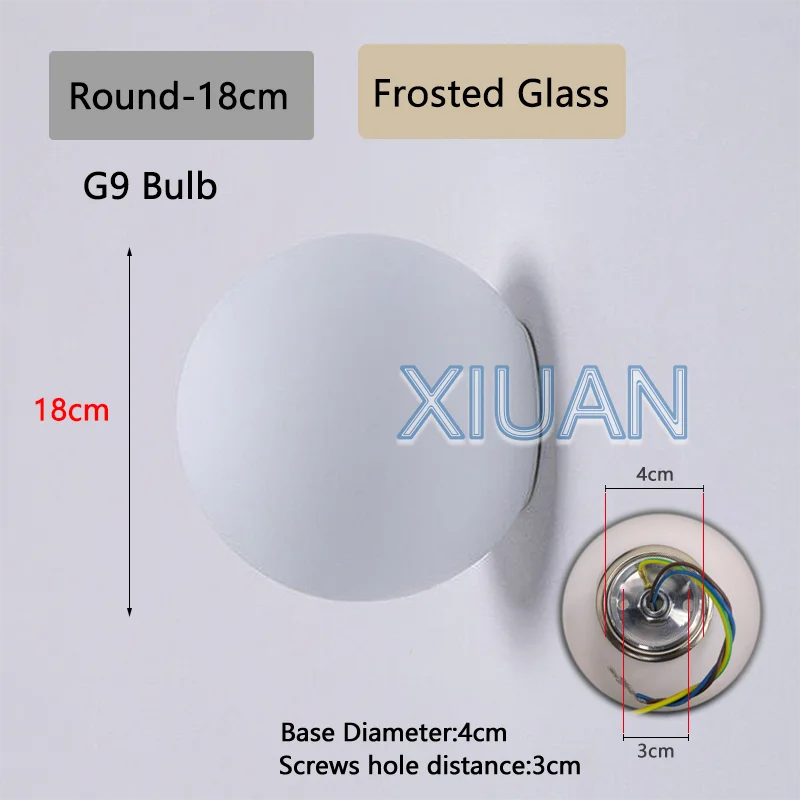 French Bauhaus Glass Ball Wall Lamp