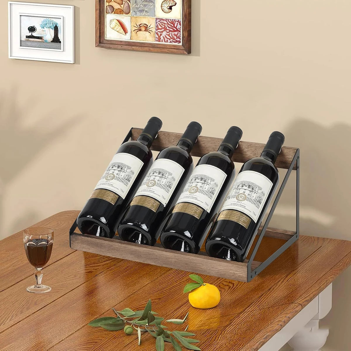 Slanted Desktop Wine Rack