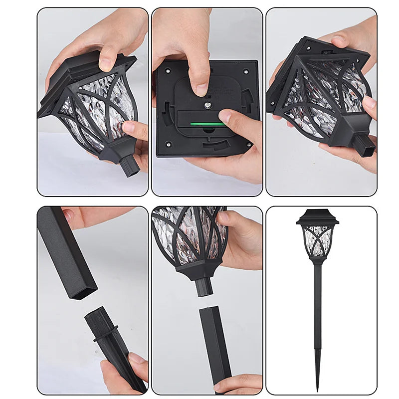 1-10 Pack Solar Yard Lights Bright Lawn Lights Outdoor Waterproof Led