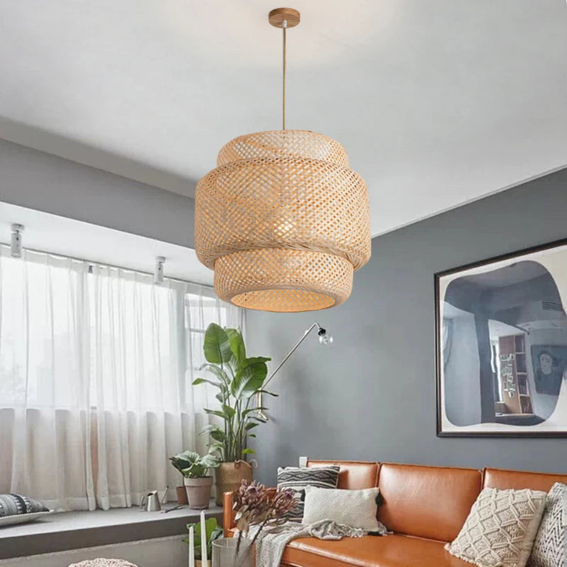 Hand Woven Bamboo Pendant Light