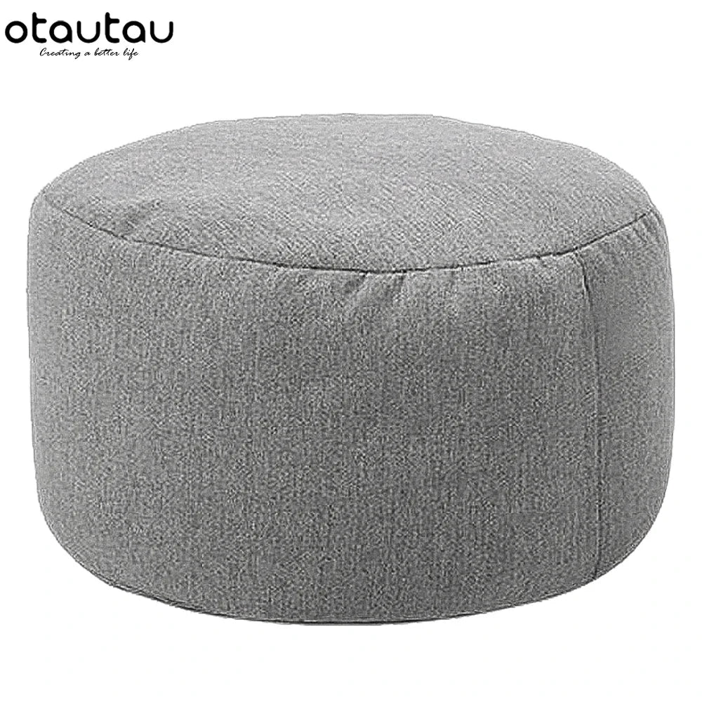 Linen Bean Bag Pouf