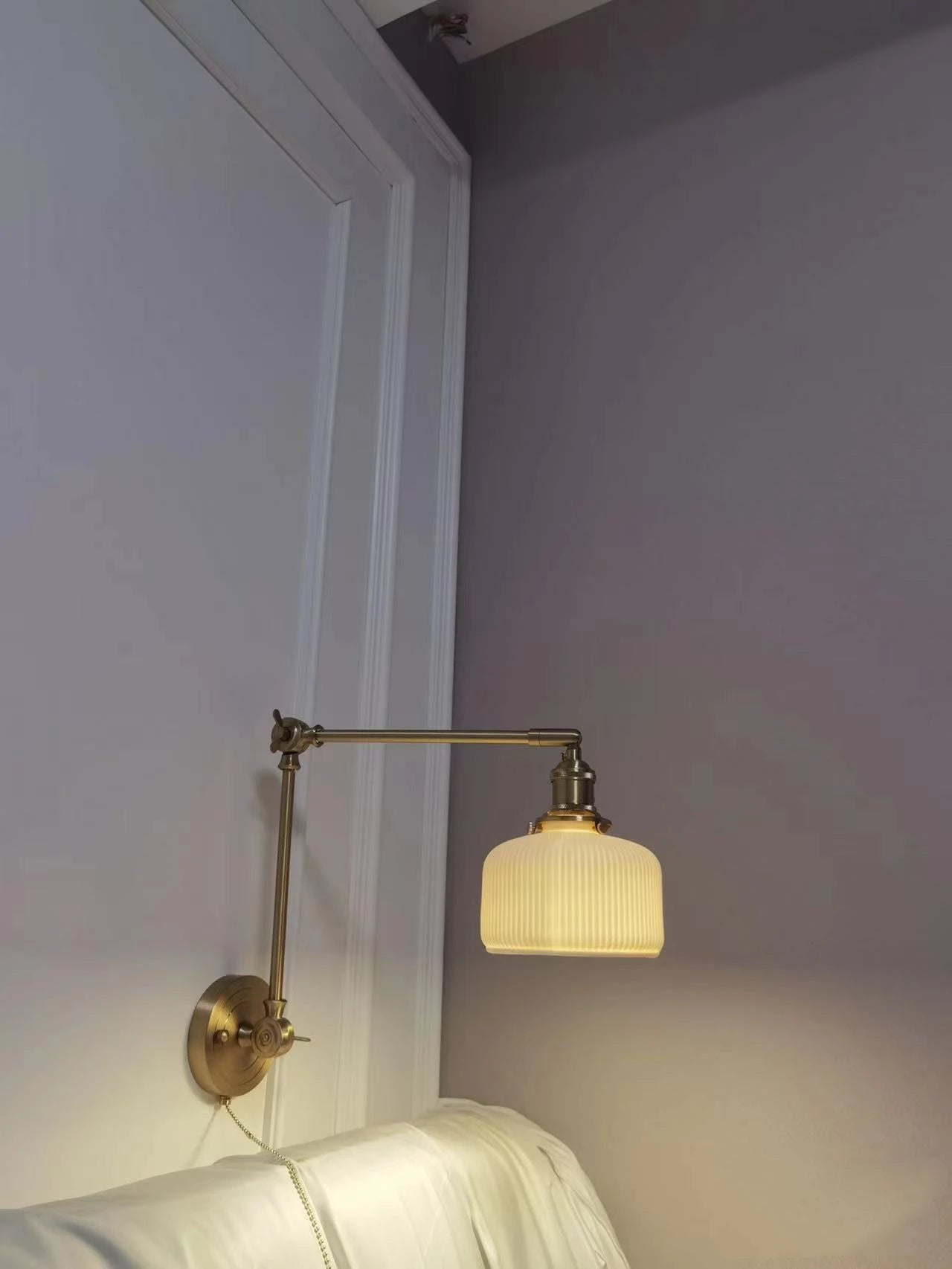 IWHD 2022 New Ceramic Copper LED Wall Lamp Beside Left And Right Rotate